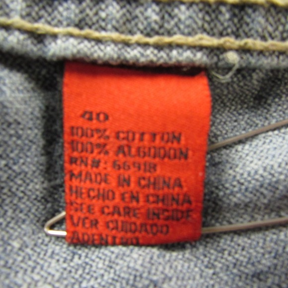 Roadblock Denim Shorts Mens 40 Blue Jean Baggy Loose Fit Distressed Y2K Hip Hop - Picture 6 of 16